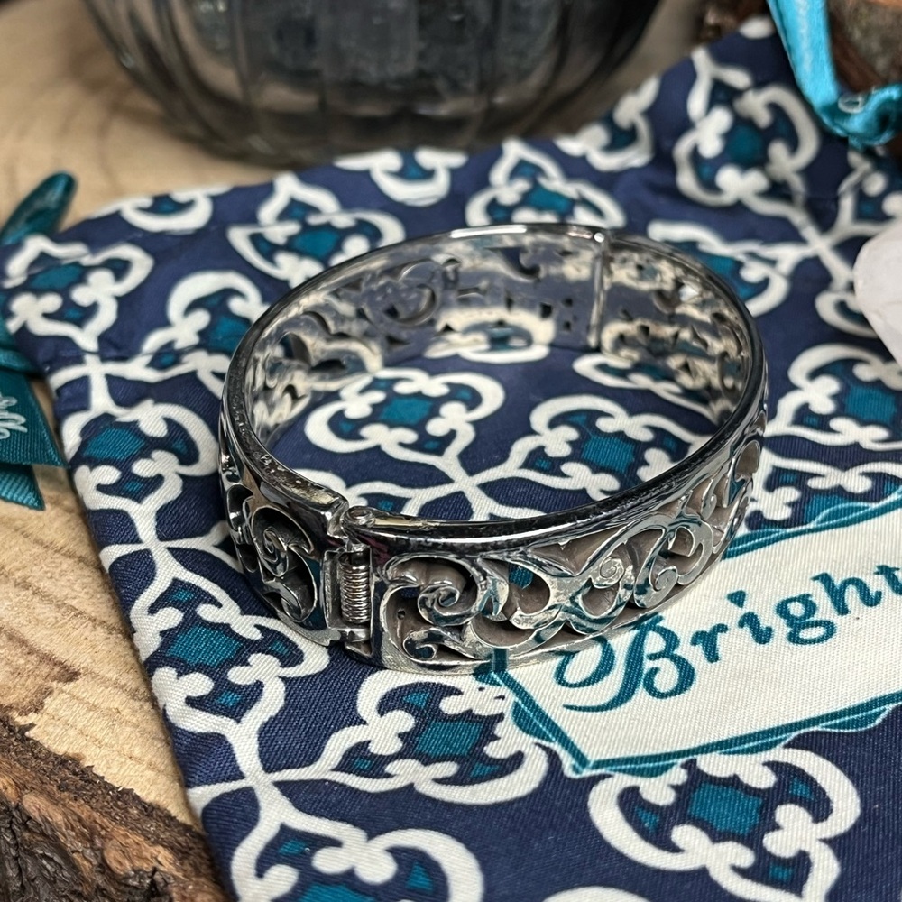 Brighton Intricate Silver Cuff Bracelet AS IS - Picture 7 of 9